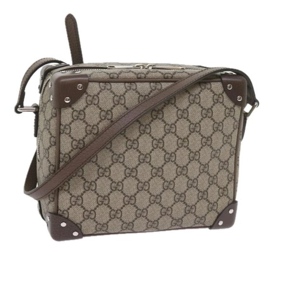 GUCCI GG Supreme Shoulder Bag Beige 626363 Auth 60070SV - Picture 1 of 15